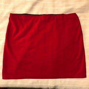 Plus Size Red Mini Skirt